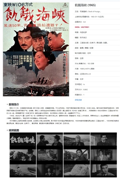 饥饿海峡剧照的剧照