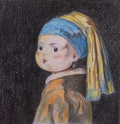 戴珍珠耳环的少女剧照的剧照