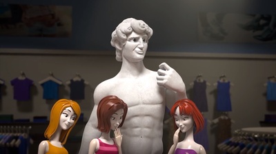 雕塑大卫的出逃剧照的剧照