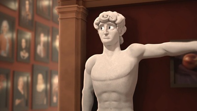 雕塑大卫的出逃剧照的剧照