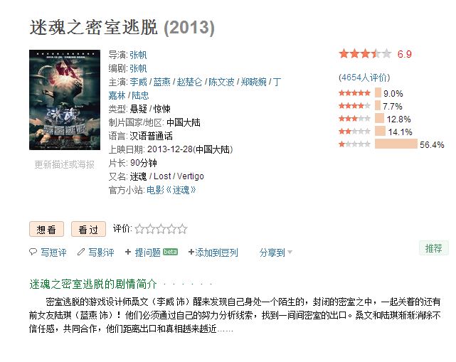 迷魂之密室逃脱剧照的剧照