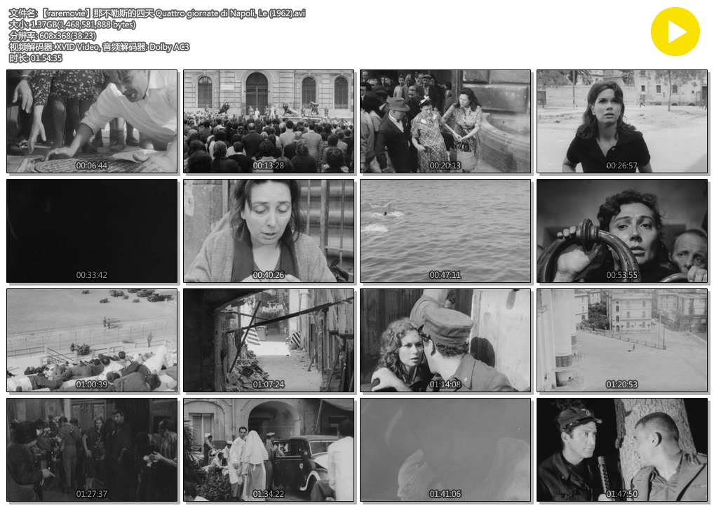 那不勒斯的四天剧照的剧照