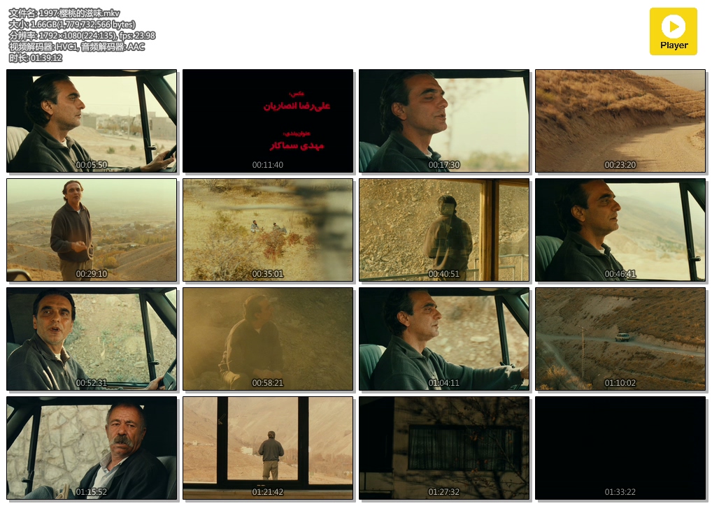 樱桃的滋味剧照的剧照