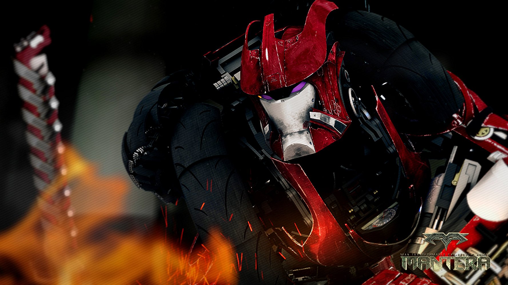 男人转化出机器人铠装剧照的剧照