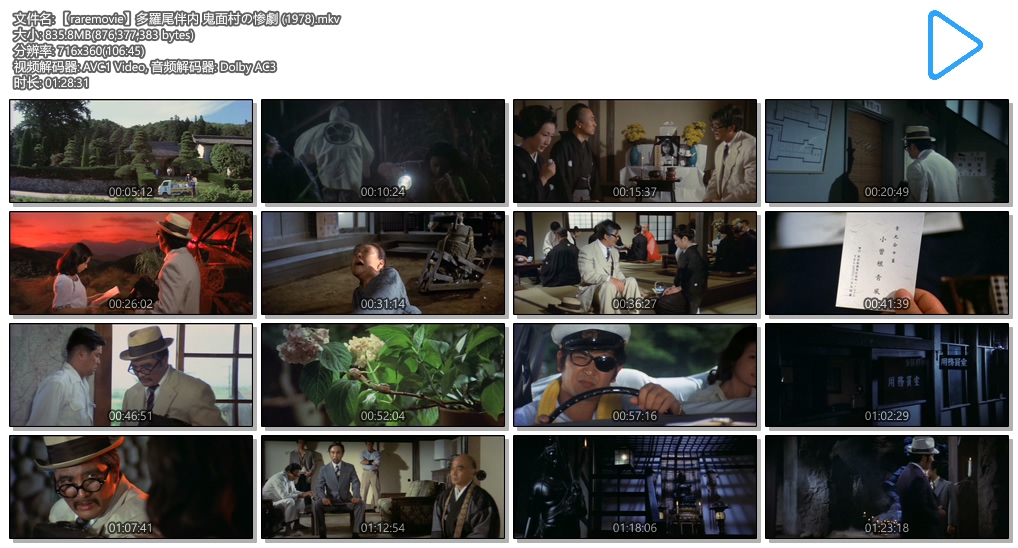 多羅尾伴内 鬼面村の惨劇剧照的剧照