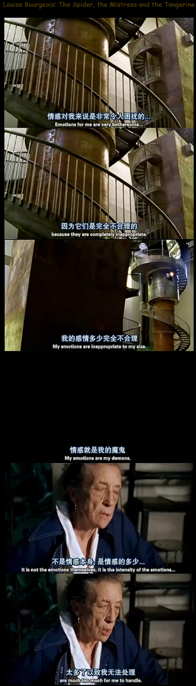 路易斯·布尔乔亚：蜘蛛、情妇与橘子剧照的剧照