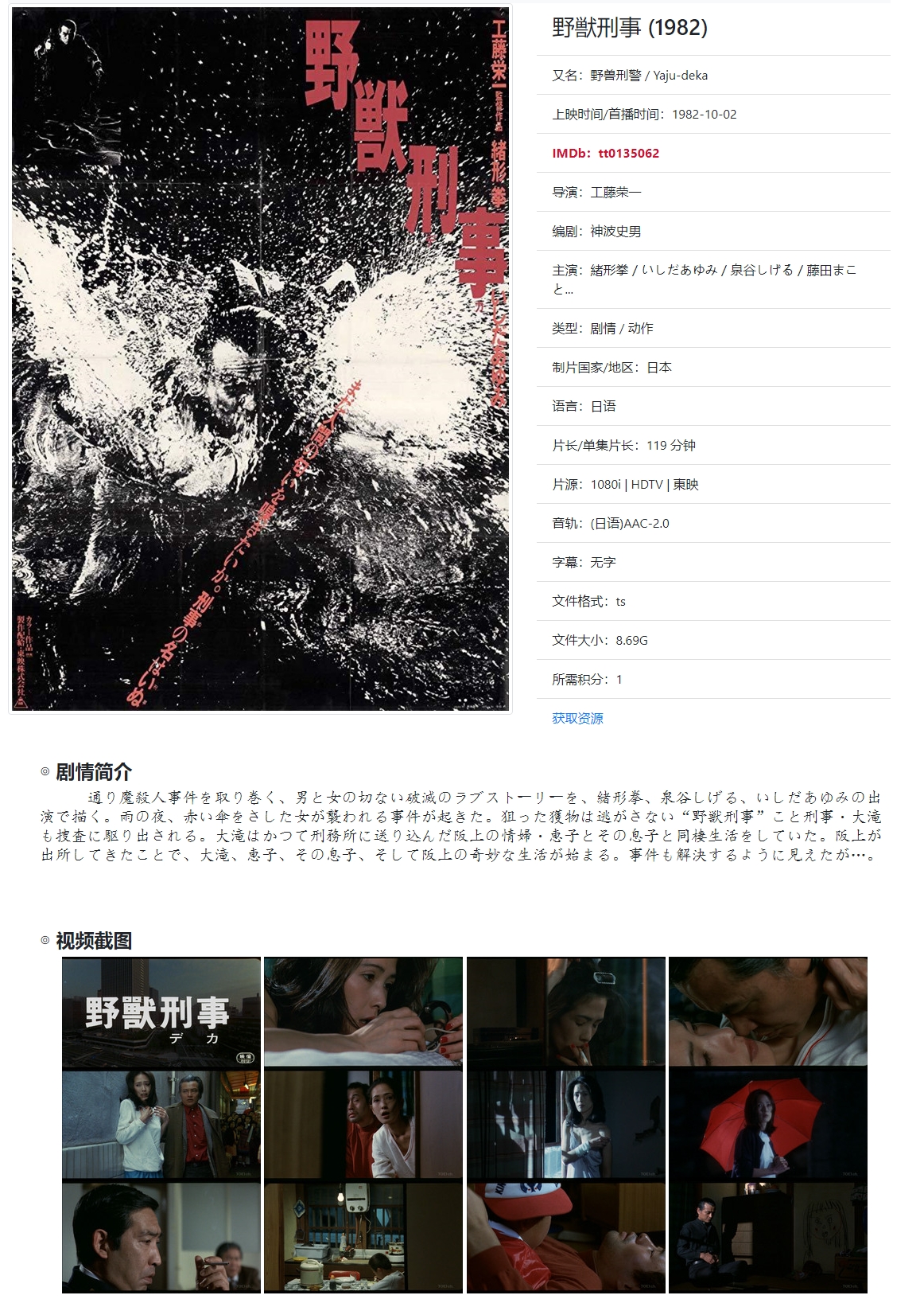 野兽刑警剧照的剧照