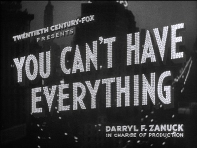 你不能拥有一切剧照的剧照