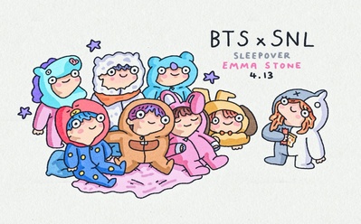 周六夜现场：艾玛·斯通/防弹少年团剧照的剧照