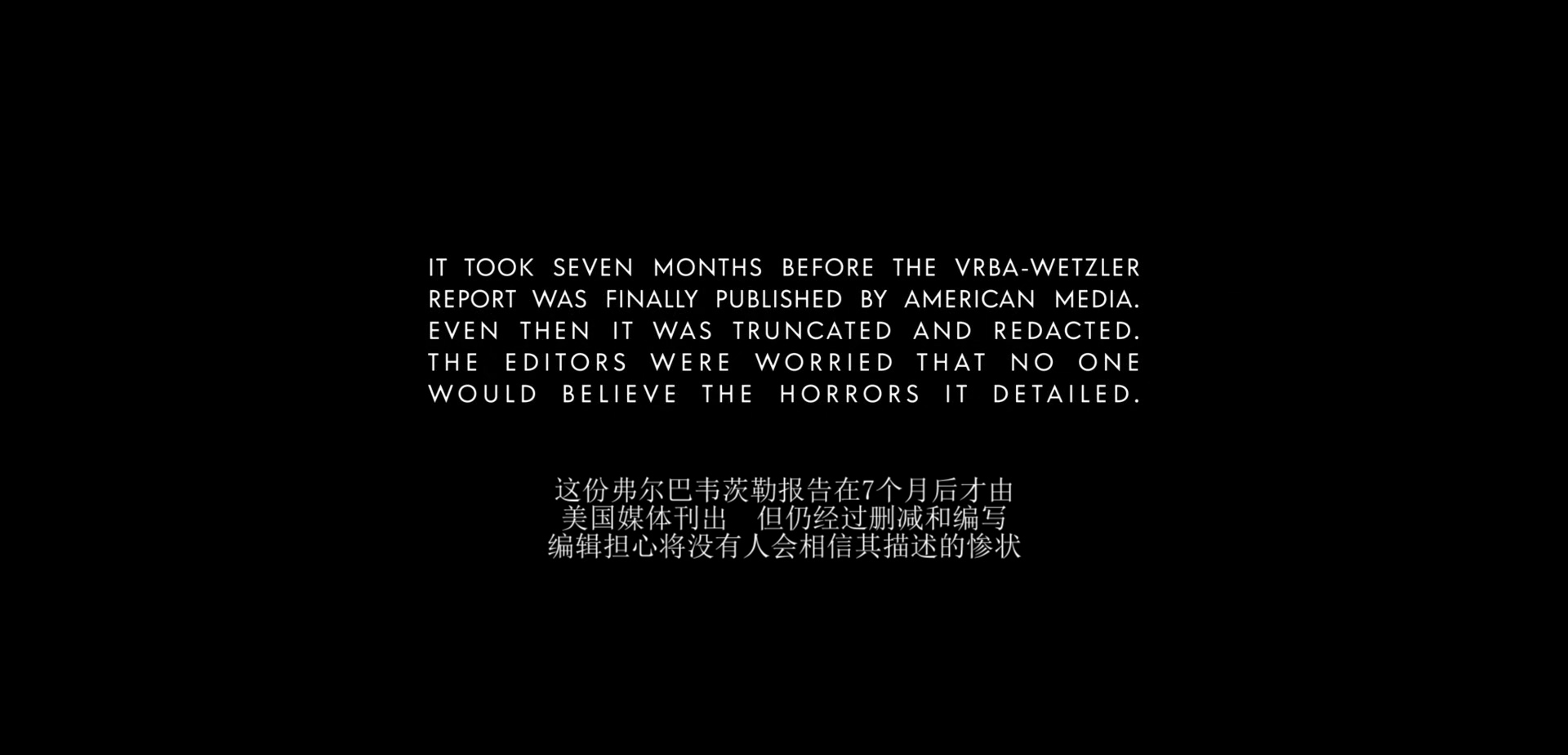 奥斯维辛报告剧照的剧照